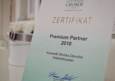 Zertifikat_Premium_Partner_Kosmetikstudio Monika Dimofski in Dachau